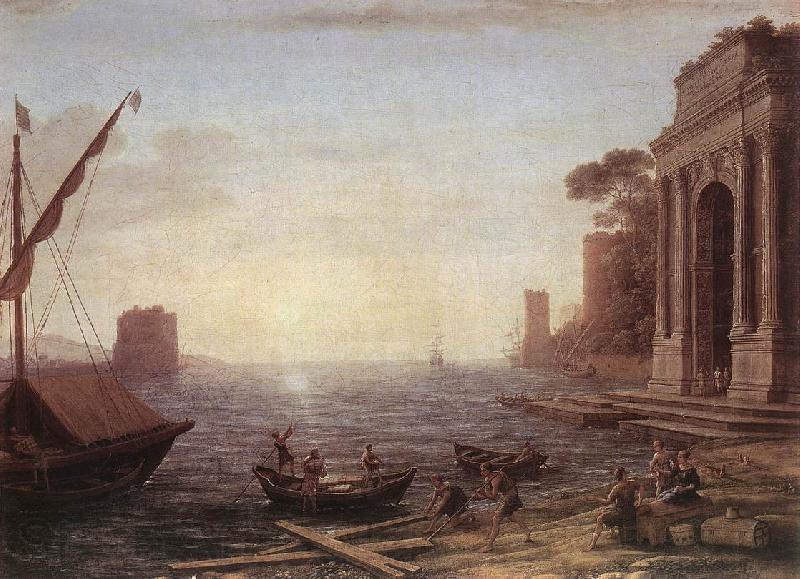 Claude Lorrain A Seaport at Sunrise